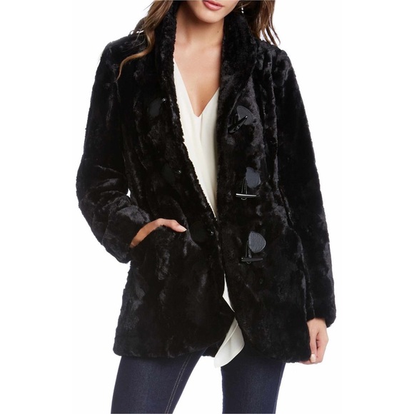 Karen Kane Jackets & Blazers - Karen Kane black faux fur coat